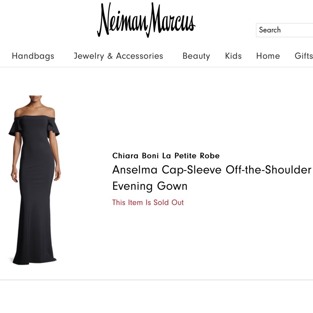 Chiara Boni La Petite Robe Anselma Cap-Sleeve Off-the-Shoulder